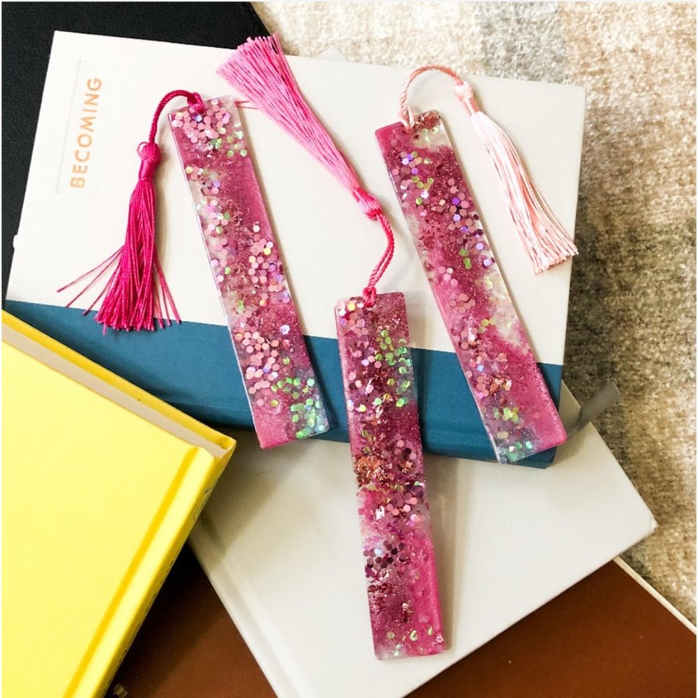 Pink Holographic Bookmark